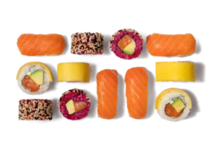 Sunset Box - bunt wie der Sommer mit Lachs, Mango, roter Beete California